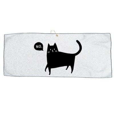 No Funny Black Cat Large Microfiber Waffle Golf Towel