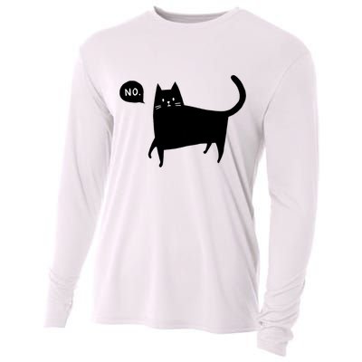 No Funny Black Cat Cooling Performance Long Sleeve Crew