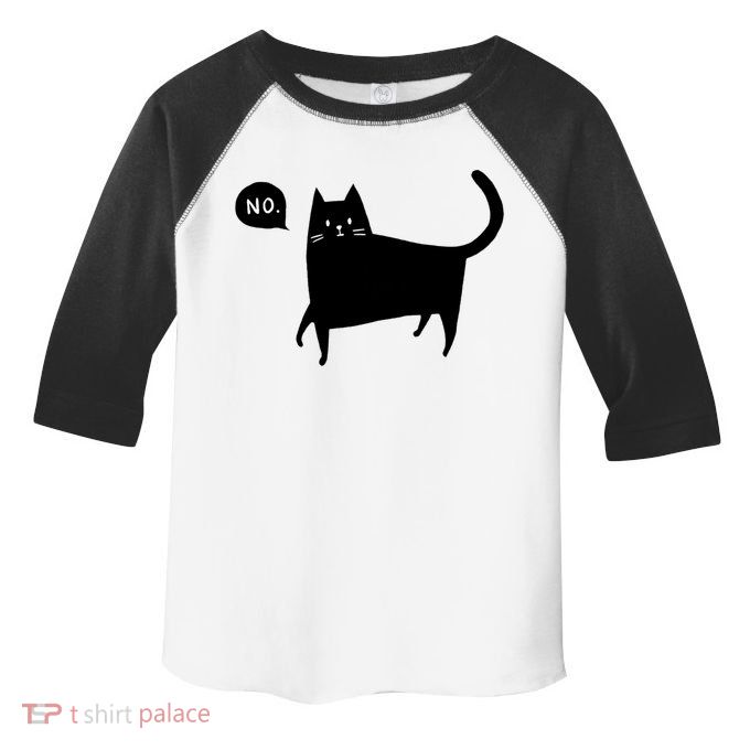No Funny Black Cat Toddler Fine Jersey T-Shirt