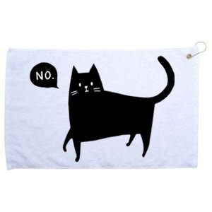 No Funny Black Cat Grommeted Golf Towel