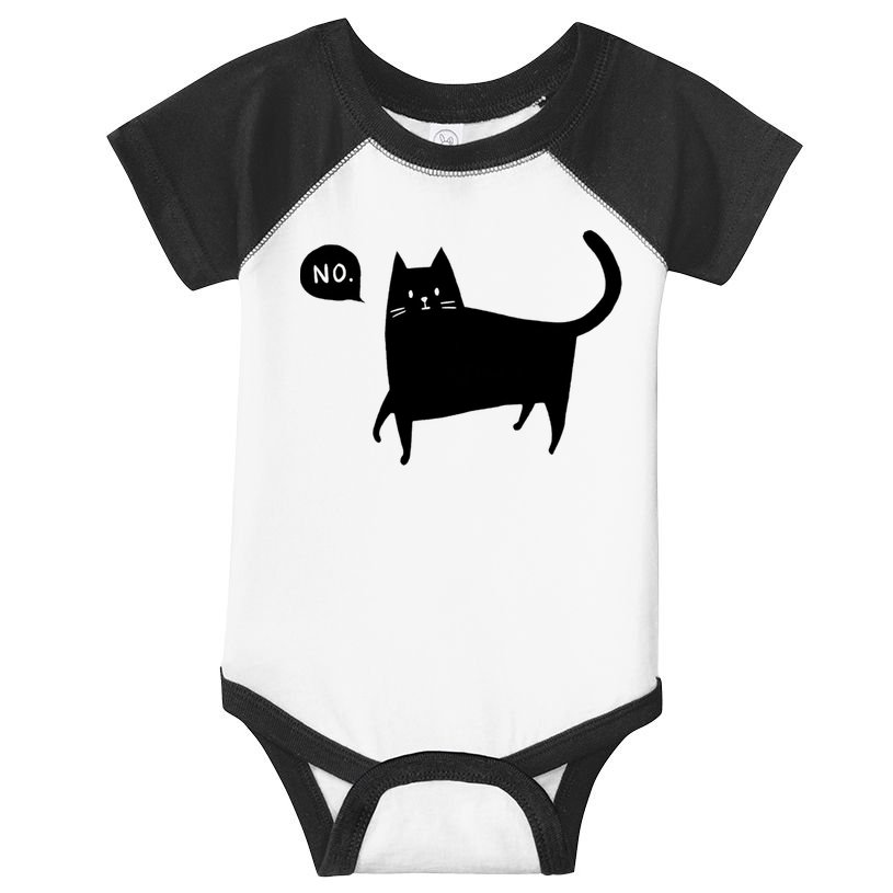 No Funny Black Cat Infant Baby Jersey Bodysuit