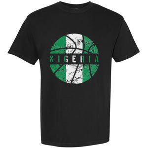 Nigeria Flag Basketball Nigeria Team Fan Lover Garment-Dyed Heavyweight T-Shirt