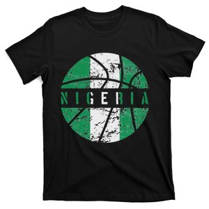 Nigeria Flag Basketball Nigeria Team Fan Lover T-Shirt