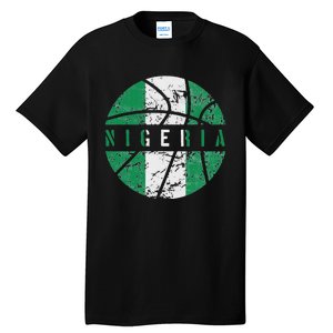 Nigeria Flag Basketball Nigeria Team Fan Lover Tall T-Shirt