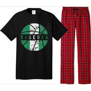 Nigeria Flag Basketball Nigeria Team Fan Lover Pajama Set