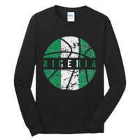 Nigeria Flag Basketball Nigeria Team Fan Lover Tall Long Sleeve T-Shirt