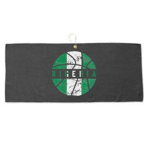 Nigeria Flag Basketball Nigeria Team Fan Lover Large Microfiber Waffle Golf Towel