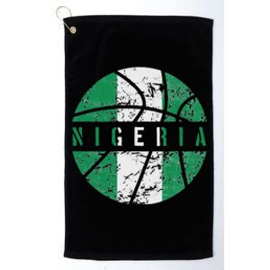 Nigeria Flag Basketball Nigeria Team Fan Lover Platinum Collection Golf Towel