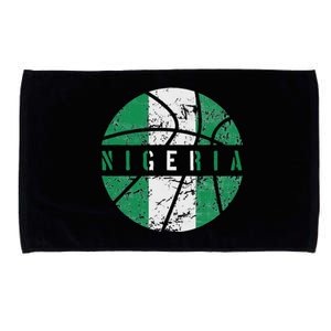 Nigeria Flag Basketball Nigeria Team Fan Lover Microfiber Hand Towel