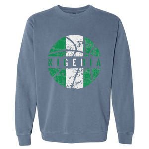 Nigeria Flag Basketball Nigeria Team Fan Lover Garment-Dyed Sweatshirt