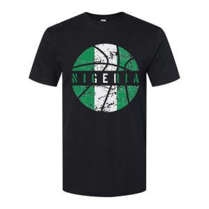 Nigeria Flag Basketball Nigeria Team Fan Lover Softstyle CVC T-Shirt