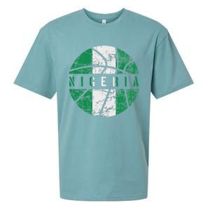 Nigeria Flag Basketball Nigeria Team Fan Lover Sueded Cloud Jersey T-Shirt