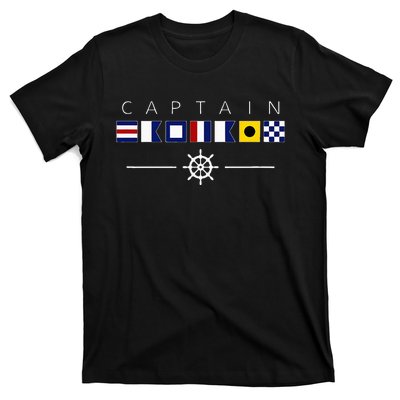 NAUTICAL FLAG BOAT CAPTAIN T-Shirt