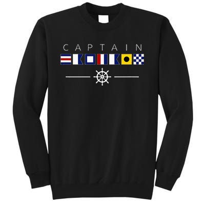 NAUTICAL FLAG BOAT CAPTAIN Tall Sweatshirt