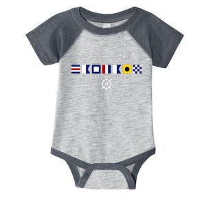 NAUTICAL FLAG BOAT CAPTAIN Infant Baby Jersey Bodysuit