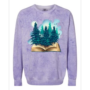 Nature Forest Book Colorblast Crewneck Sweatshirt