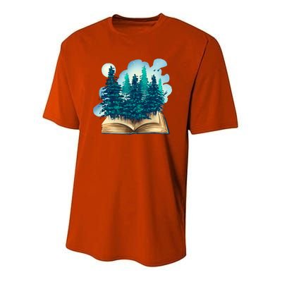 Nature Forest Book Youth Performance Sprint T-Shirt