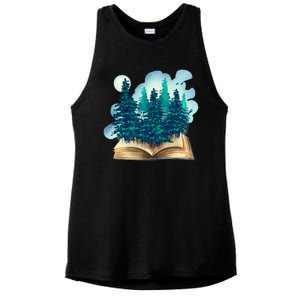 Nature Forest Book Ladies PosiCharge Tri-Blend Wicking Tank