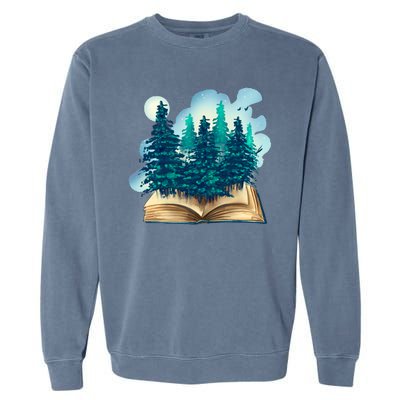 Nature Forest Book Garment-Dyed Sweatshirt