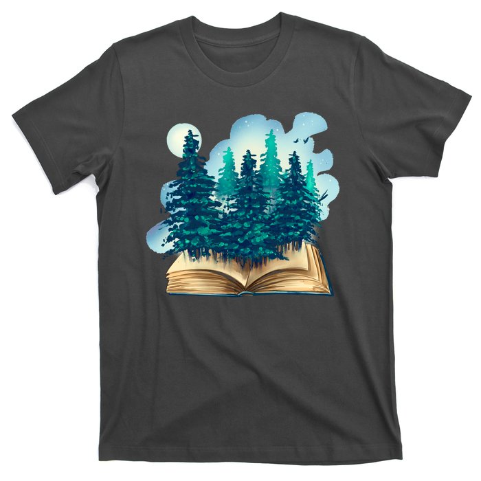 Nature Forest Book T-Shirt