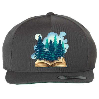 Nature Forest Book Wool Snapback Cap