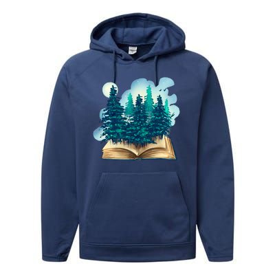 Nature Forest Book Performance Fleece Hoodie