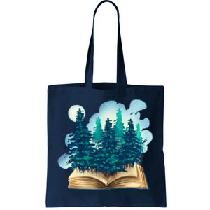 Nature Forest Book Tote Bag