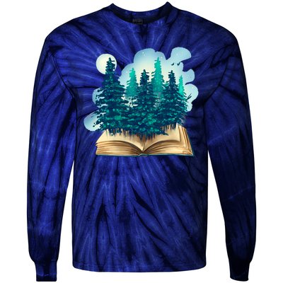 Nature Forest Book Tie-Dye Long Sleeve Shirt