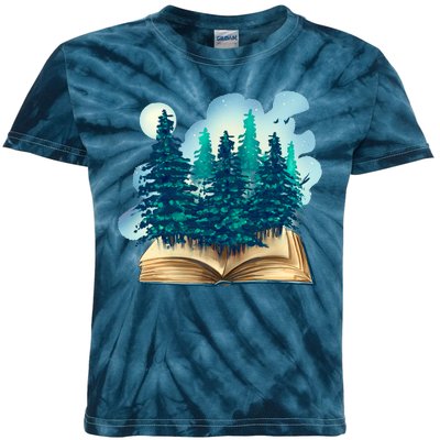 Nature Forest Book Kids Tie-Dye T-Shirt