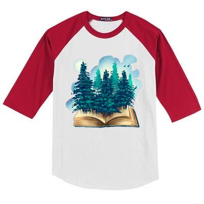 Nature Forest Book Kids Colorblock Raglan Jersey