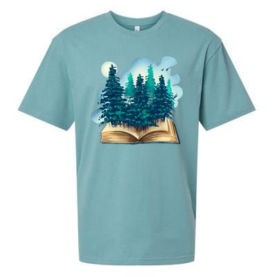 Nature Forest Book Sueded Cloud Jersey T-Shirt