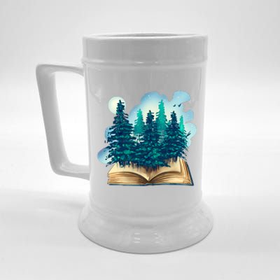 Nature Forest Book Beer Stein