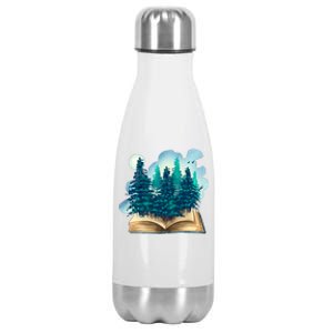 Nature Forest Book Stainless Steel Insulated Water Bottle