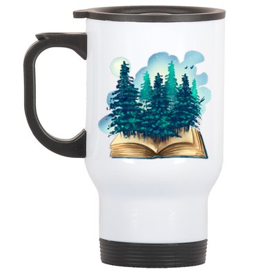 Nature Forest Book Stainless Steel Travel Mug