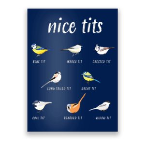 Nicetits Funny Bird Watching Gift Birder Poster