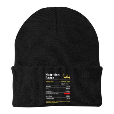 Nutrition Facts Baba Persian Grandfather Grandpa Grandad Beanie
