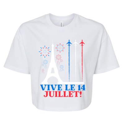 National France Bastille Day 2024 Long Live The 14th Of July Meaningful Gift Bella+Canvas Jersey Crop Tee