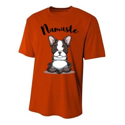 Namaste French Bulldog Yoga Design Dog Lover Frenchie Yoga Gift Performance Sprint T-Shirt