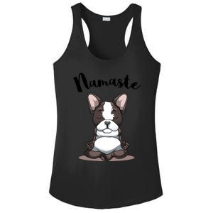 Namaste French Bulldog Yoga Design Dog Lover Frenchie Yoga Gift Ladies PosiCharge Competitor Racerback Tank