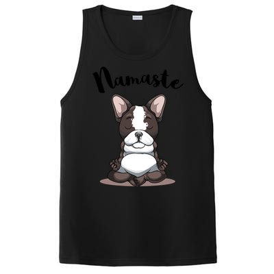 Namaste French Bulldog Yoga Design Dog Lover Frenchie Yoga Gift PosiCharge Competitor Tank