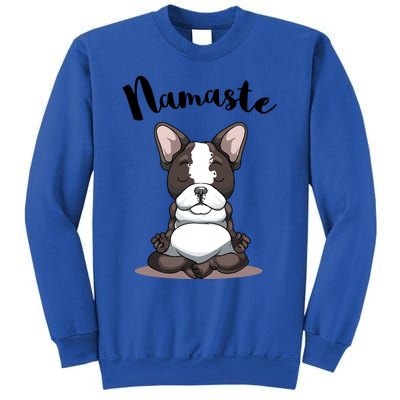 Namaste French Bulldog Yoga Design Dog Lover Frenchie Yoga Gift Sweatshirt