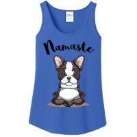 Namaste French Bulldog Yoga Design Dog Lover Frenchie Yoga Gift Ladies Essential Tank