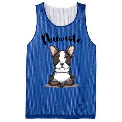 Namaste French Bulldog Yoga Design Dog Lover Frenchie Yoga Gift Mesh Reversible Basketball Jersey Tank