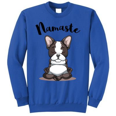 Namaste French Bulldog Yoga Design Dog Lover Frenchie Yoga Gift Tall Sweatshirt