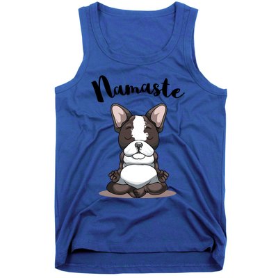 Namaste French Bulldog Yoga Design Dog Lover Frenchie Yoga Gift Tank Top