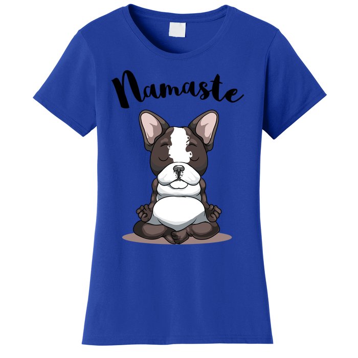 Namaste French Bulldog Yoga Design Dog Lover Frenchie Yoga Gift Women's T-Shirt