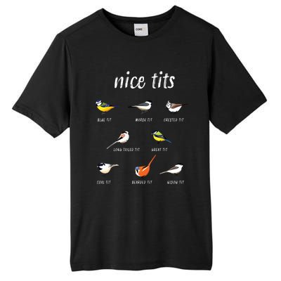 Nicetits Funny Bird Watching Gift Birder Dad Tall Fusion ChromaSoft Performance T-Shirt