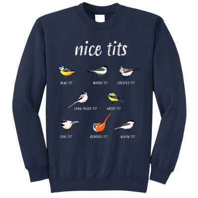 Nicetits Funny Bird Watching Gift Birder Dad Sweatshirt