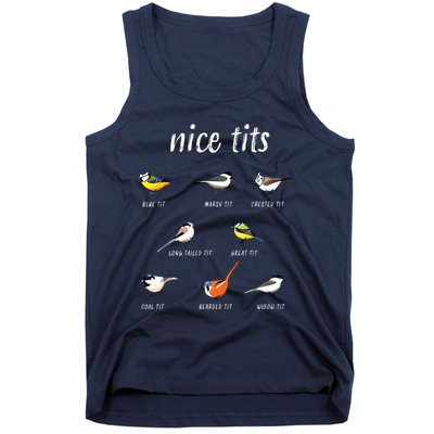 Nicetits Funny Bird Watching Gift Birder Dad Tank Top