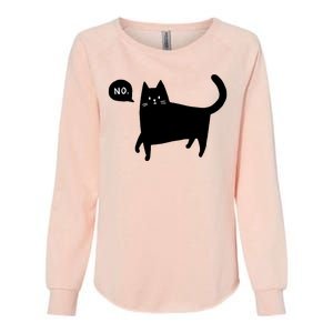 No Funny Black Cat Womens California Wash Sweatshirt